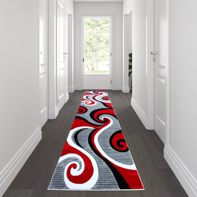 Skaghe Modern High-Low Sculpted Swirl Design Abstract Area Rug