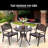 Baze 3 Piece Outdoor Patio Retro Round Cast Aluminum Dining Table and 2 Cast Aluminum Chairs Set-1017114033