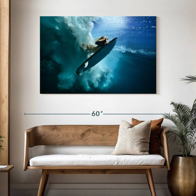 Surfer duck dive Sireci, H 32 po x l 48 po