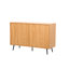 Console de rangement brun clair et blanc