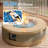 38-Inch Round Concrete Propane Fire Pit Table with Tank Cover and Wind Guard,Natural Oak-1523058724