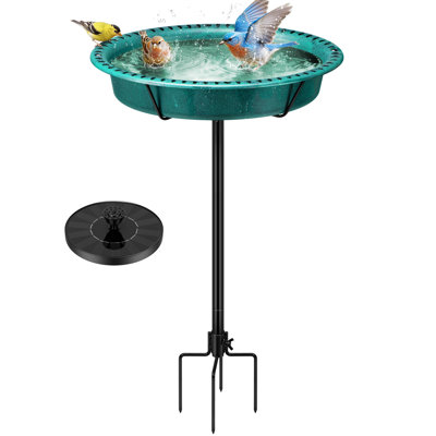 Polyresin Oval Bird Bath Bowl with Solar Fountain