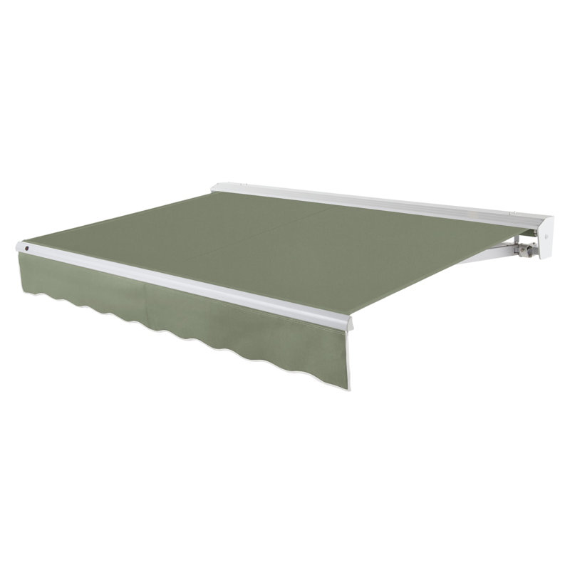 Auvent de patio rétractable avec capuchon Awntech Destin, H 10,375 po x l 120 po x P 96 po, Manuel, Sage