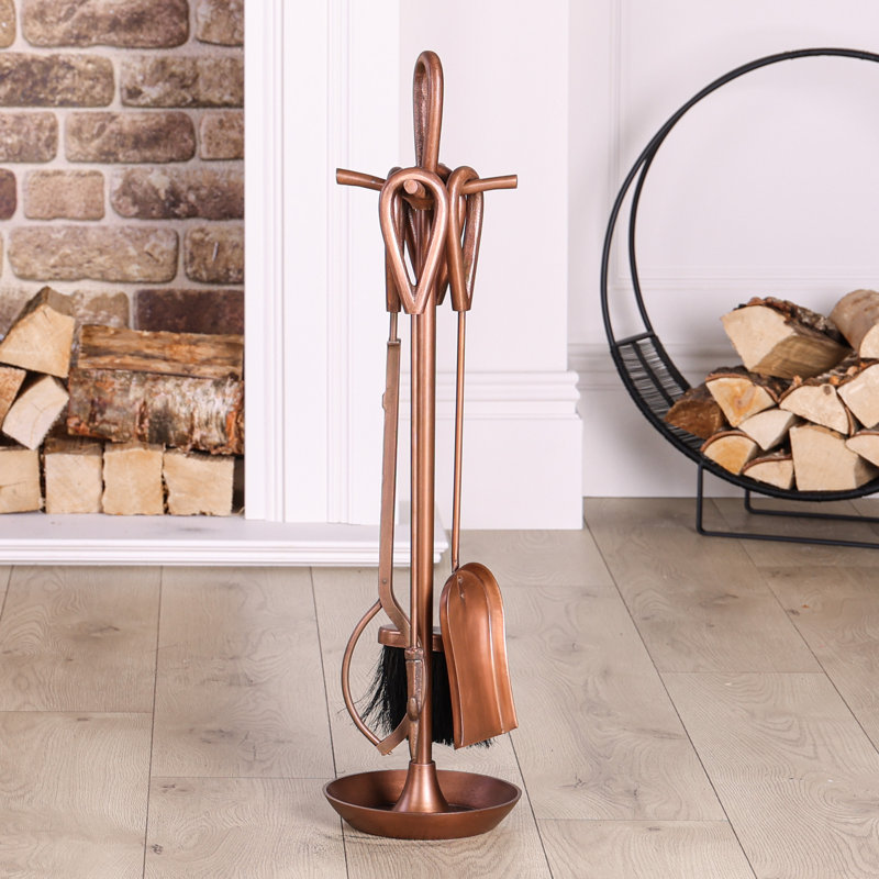 Derique Metal Fireplace Tool Set