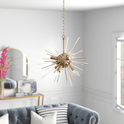 Lustre géométrique unique à 6 lumières Jazmin