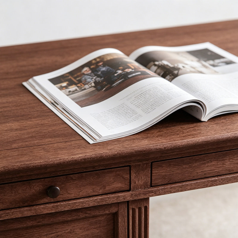 Bureau d'écriture Simple Retro, Brun