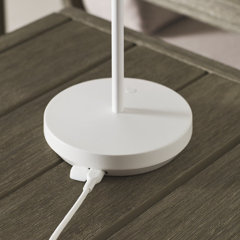 Tepa Accent Rechargeable Table Lamp, Matte White