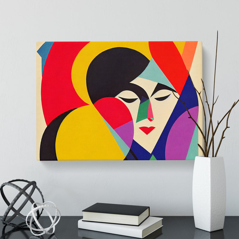 Abstract Woman In Colour Vol.6 - Wrapped Canvas, 50cm H x 76cm W x 3cm D