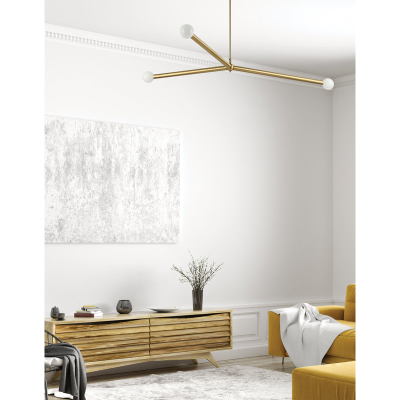 Aged Brass 3-Light Indoor/Outdoor Pendant
