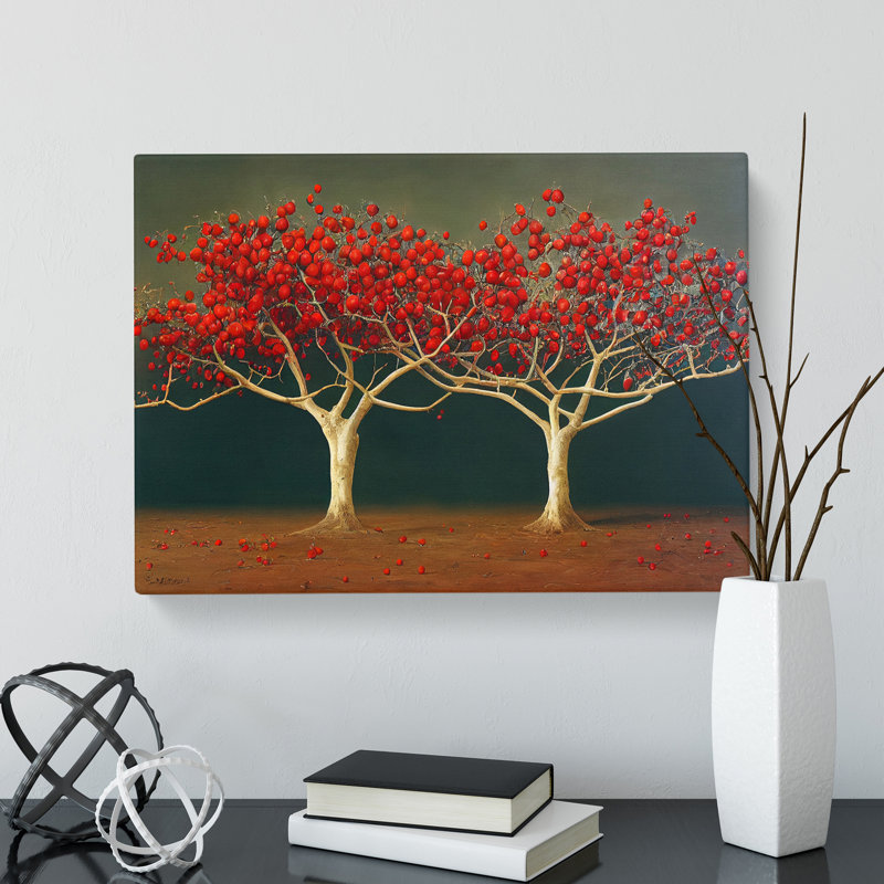Beauteous Apple Trees - Wrapped Canvas, 50cm H x 76cm W x 3cm D