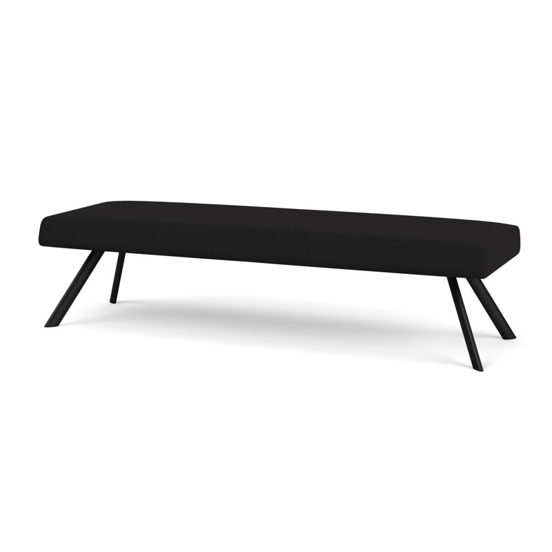 Banc de réception Willow, Noir Visite Libre - tissu uni, Noir