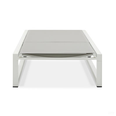 5-Level Adjustable Outdoor Chaise Lounge, Durable Aluminum Frame & PVC-coated polyester Mesh, Perfect For Patio/Poolside