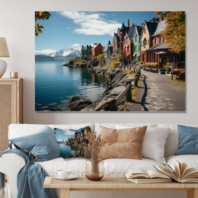 Allemagne, ville d'Alesund au bord du lac - Allemagne, art mural