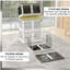 Bacs de rangement empilables avec couvercles, roulettes et pliables HOMcom, blanc