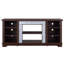 Meuble télé Mantel avec meuble télé avec bordure en faux pierre, console de divertissement moderne avec espace de rangement ouvert