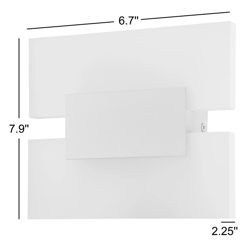 Demelza LED Flush Mounted Sconce, Matte White