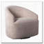 Fauteuil pivotant avec base cachée Faux Boucle
