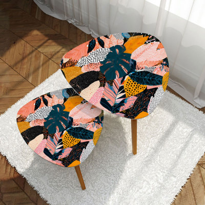 Ensemble de 2 tables basses gigognes Triangle