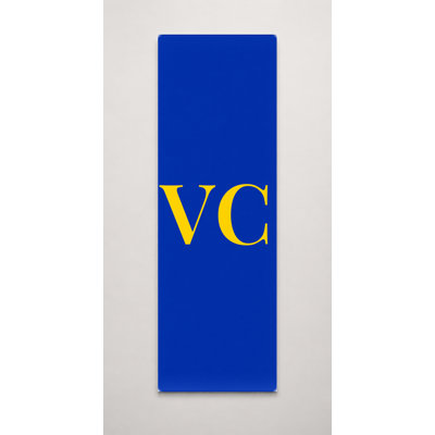 Saint-Vincent-et-les-Grenadines Drapeau du monde Monogramme de luxe en diamants — Bleu et jaune — Grande toile murale