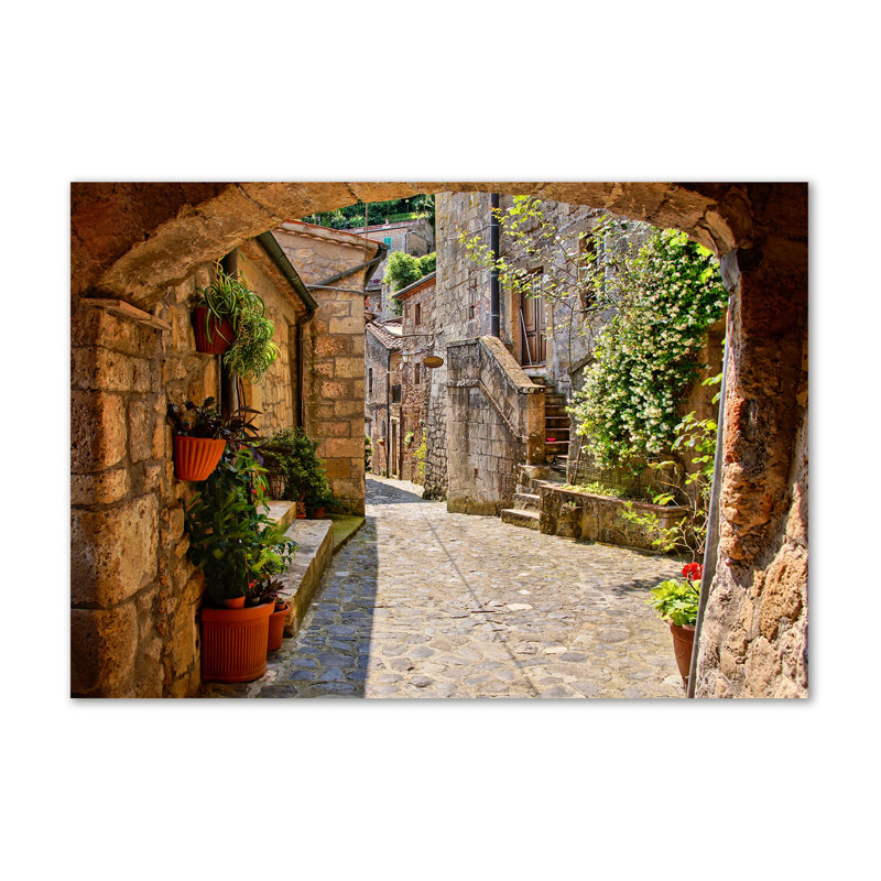 A Charming Street - Wrapped Canvas Print
