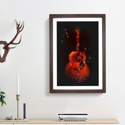 Abstract Guitar - Framed Print