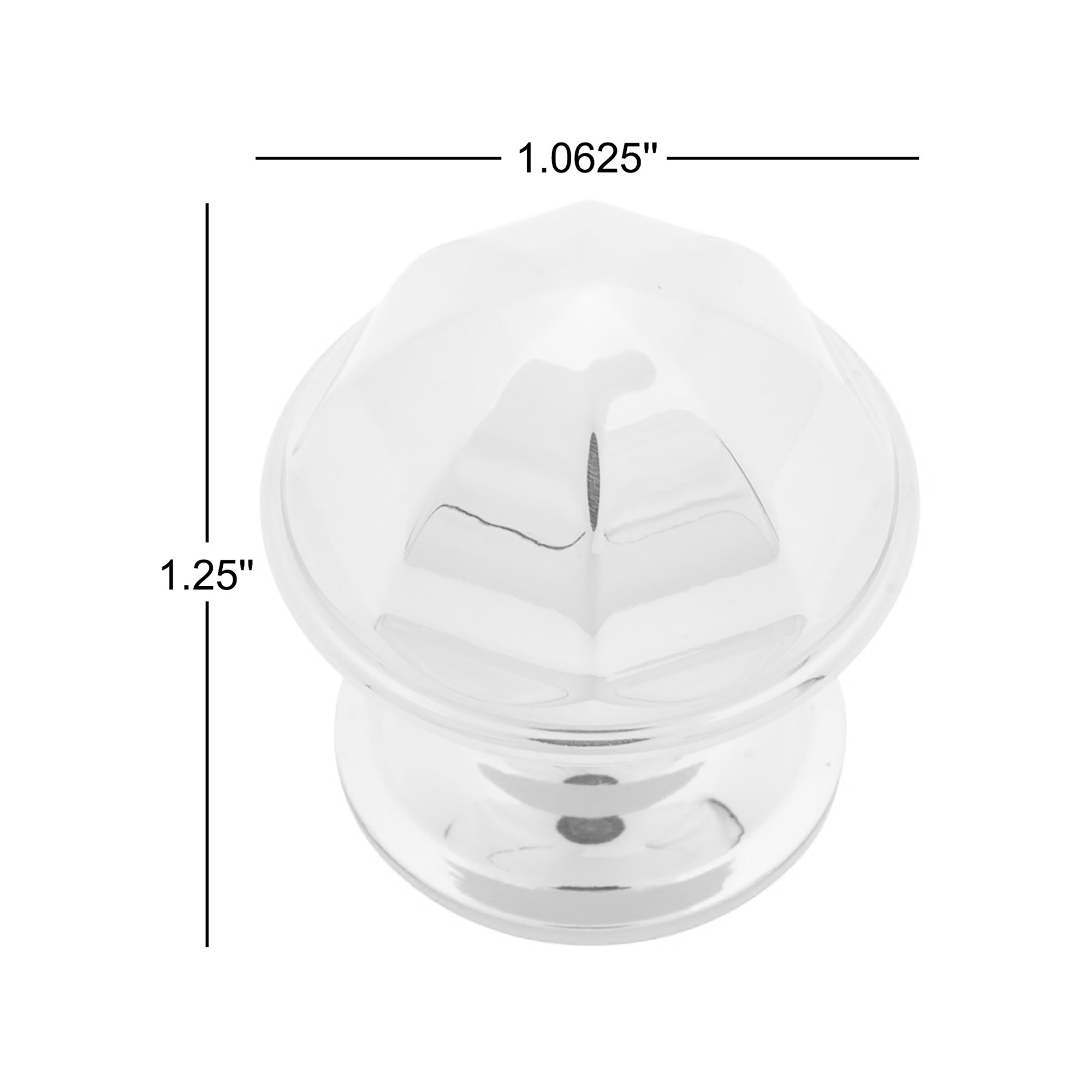 Contoured Dome 1 1/16" Knob CK Series, Polished Brass