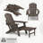 Celese HDPE Folding and Adjustable Adirondack Chair with Ottoman-661564753