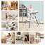 Chaise haute 8 en 1 pour bébés et tout-petits, table d'apprentissage convertible pour enfants et chaise avec grand panier de rangement