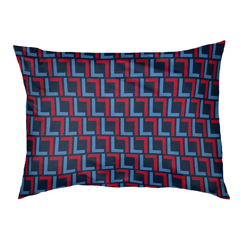 Lit pour chat Dupoint Designer, Moyen (L 42,5 po x l 32,5 po), Bleu marine / bleu / rouge