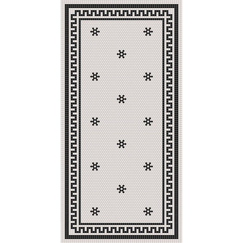 Tapis de coussin Tuxedo, Tapis de couloir 2 pi x 4 pi