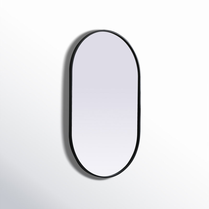 Miroir mural Sabine, Noir, 40 po x 24 po