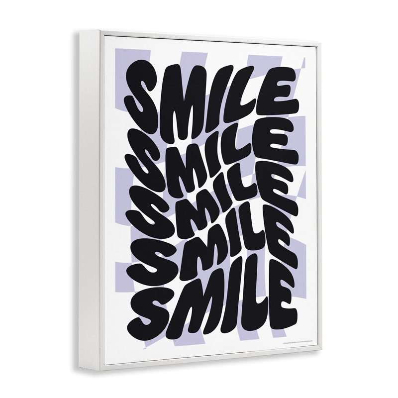 «Wavy Smile», estampe numérique par Reinders, Giclée encadrée blanc bord de mer, H 30 po x l 24 po