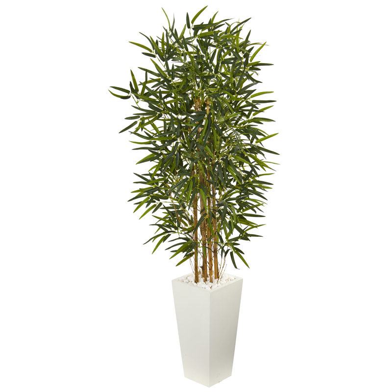 66'' Faux Bamboo Plant in Ceramic Planter