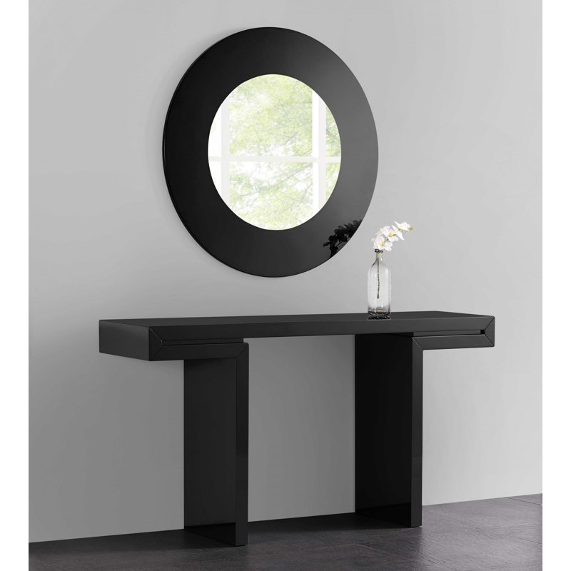 Akaela 63" Trestle Console Table, Black