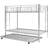 Silver Twin Over Bunk Bed With Trundle - Metal Frame For Stability And Construction Peace Of Mind-1836015431