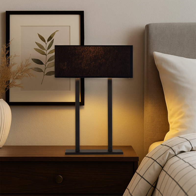 Lampe de table 20 po, Noir