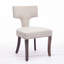 Ensemble de chaises de salle à manger en chenille avec dossier rembourré, tête cloutée-172243145-171205994