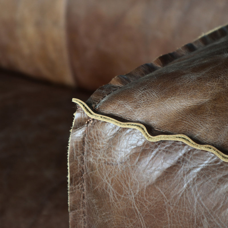 Cuir brun confortable avec 40 coussins en mousse, 2, sans assemblage, dossier moderne