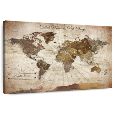 Carte du monde personnalisée «Moments personnalisés»