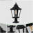 21 Inches (High) 1 Piece Set Outdoor Column Lantern Light - Classic Black Metal and Transparent Glass Column Lantern, for Garden, Gate, Driveway, and Path Lighting, Elegant Design (Bulb Not Included)