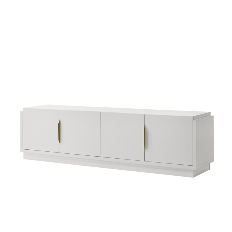 Carrington 70"W White 4-Door TV Stand