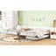Lit superposé double au-dessus de grand lit double avec lit gigogne en argent - Cadre en fer élégant pour meubles de chambre à coucher-1195653225