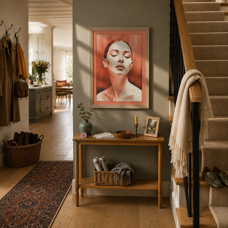 Serene Repose Modern - Print, A1 - 84.1 x 59.4 cm, Oak