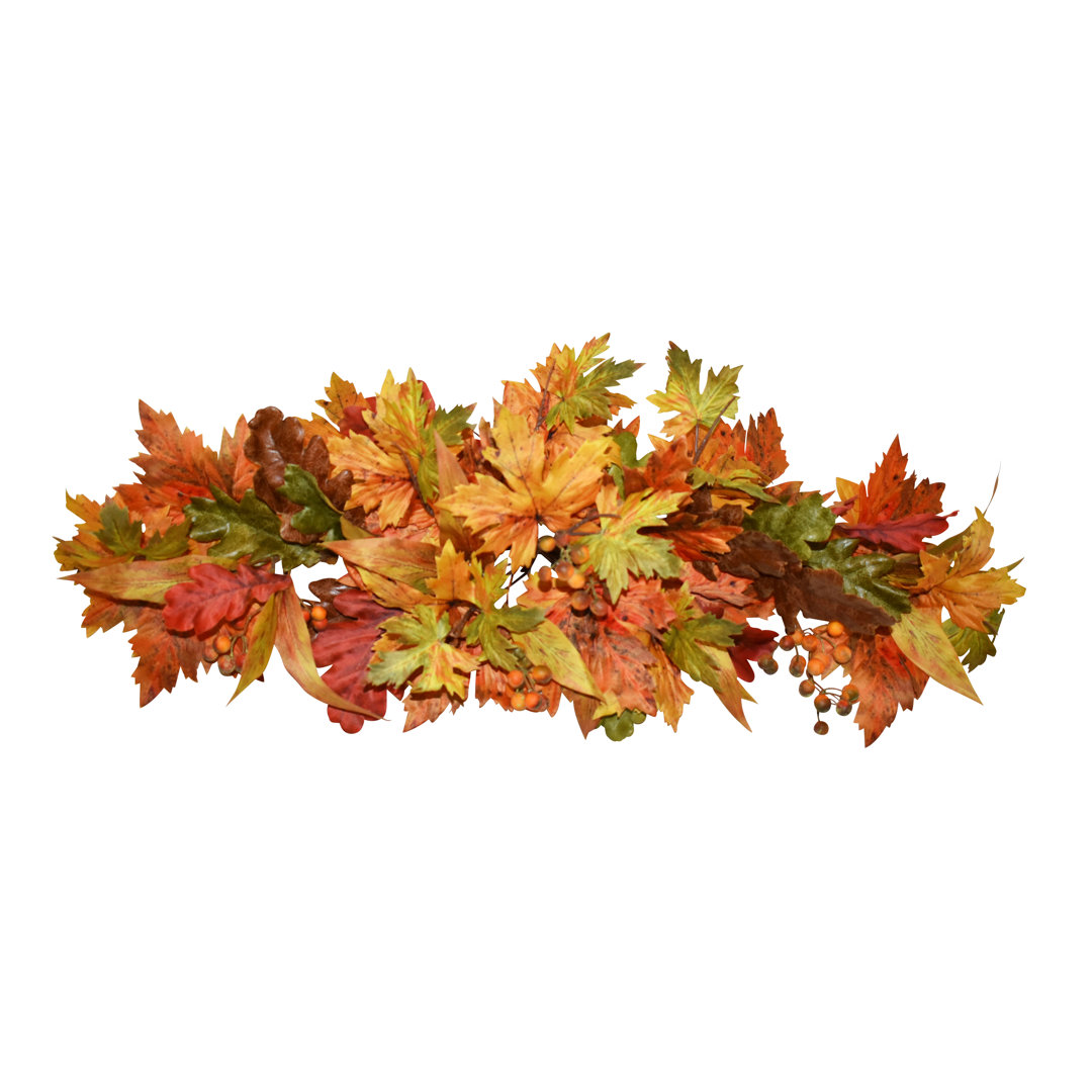 32" Maple Leaves Berries Swag Primrue