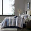Ensemble d'édredon 7 pièces jacquard bleu marine