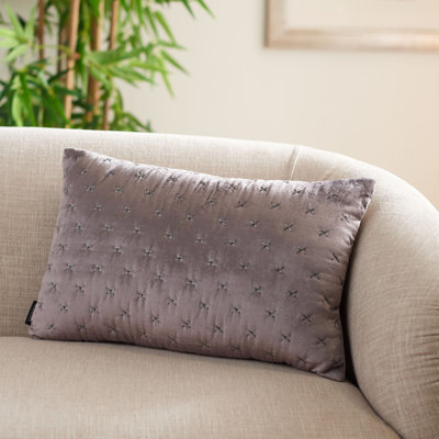 Deana Embroidered Reversible Throw Pillow