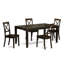 Ensemble de table de salle à manger 5 pièces pour 4 personnes comprenant une table de cuisine rectangulaire avec rallonge papillon et 4 chaises de coin-repas, 36 x 66 pouces, cappuccino-109972870-133797342-133797344