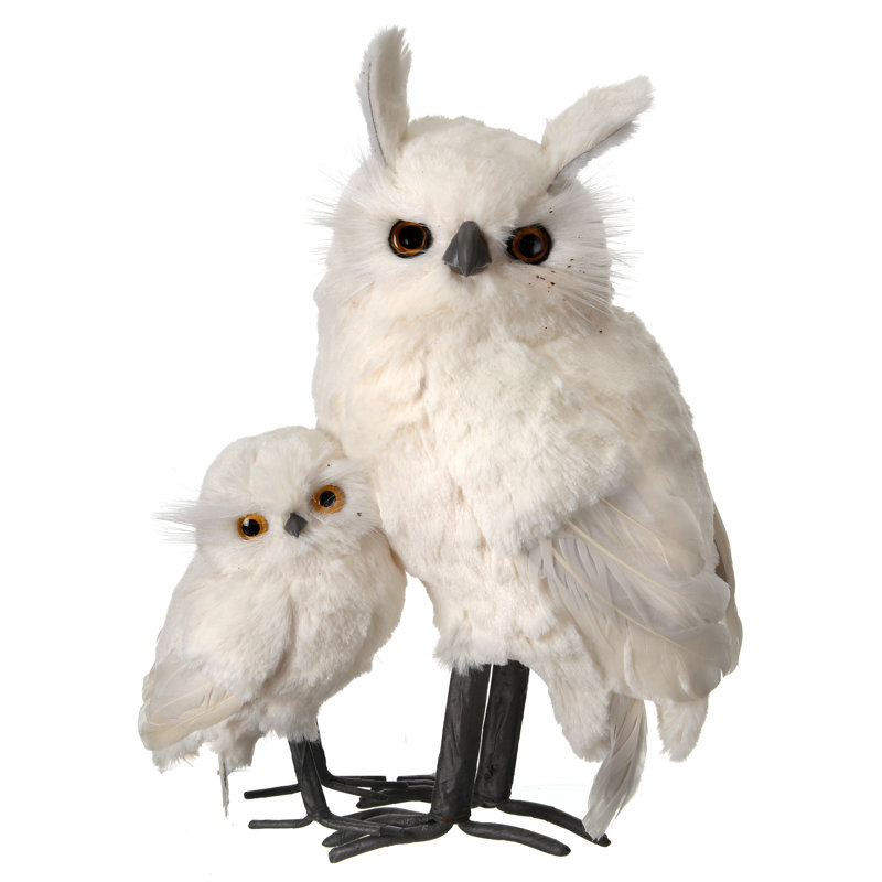 Hibou à fourrure avec bébé