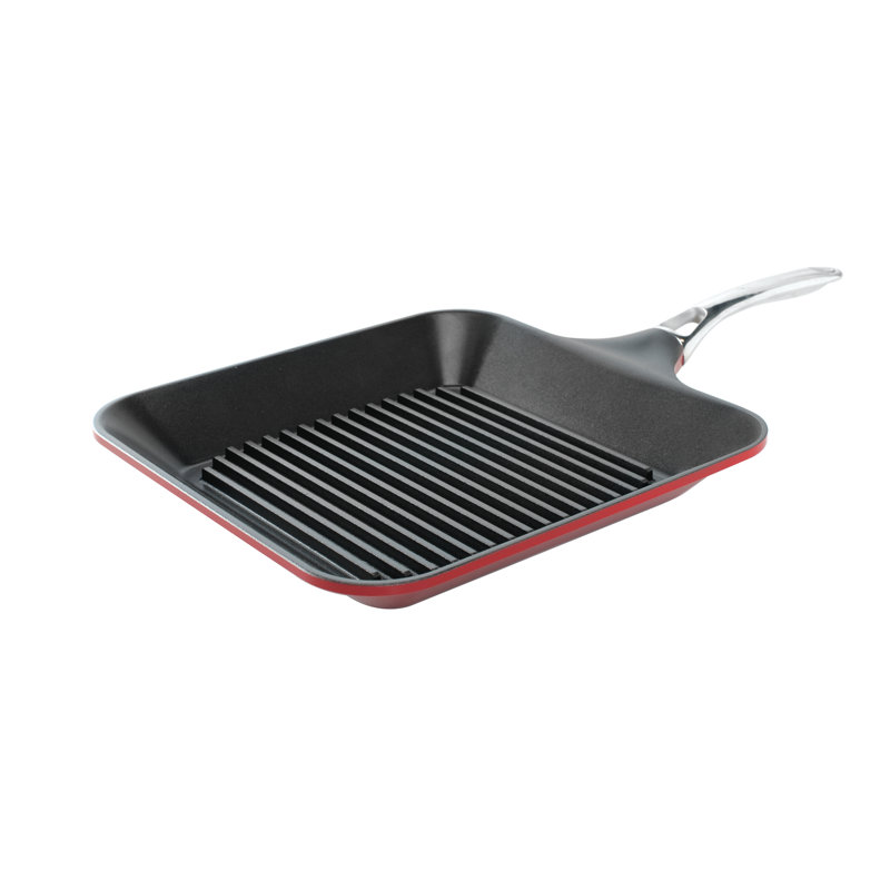 Poêle gril antiadhésive 19 po Nordic Ware ProCast ™, Rouge