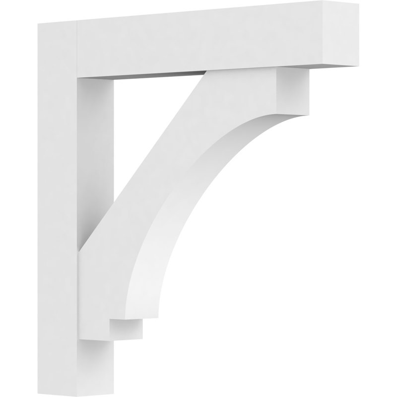 Support standard en PVC de qualité architecturale avec extrémités en bloc, H 36 po x l 5 po x P 36 po
